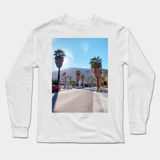 Palm Springs Street View and Mountains Long Sleeve T-Shirt